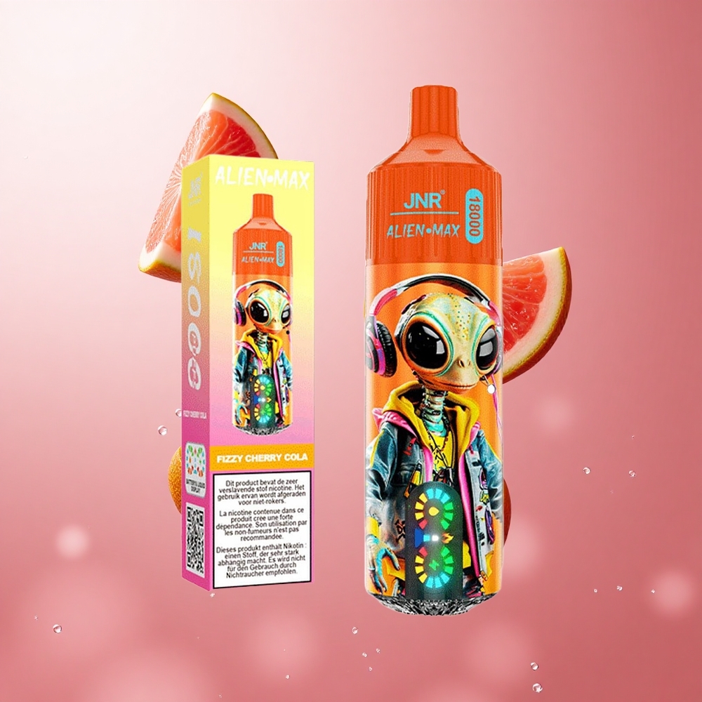JNR Alien Max 18000 Puffs Cerise Cola Pétillante Affichage LED Intelligent Dual Mesh Coil wholesale Suisse