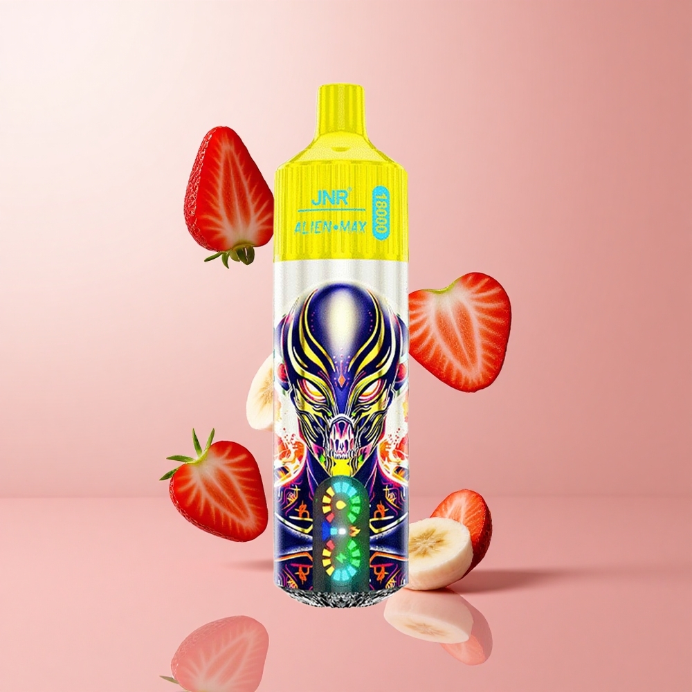 JNR Alien Max 18000 Puffs Fraise Banane Affichage LED Intelligent & Double Mesh Coil wholesale Suisse