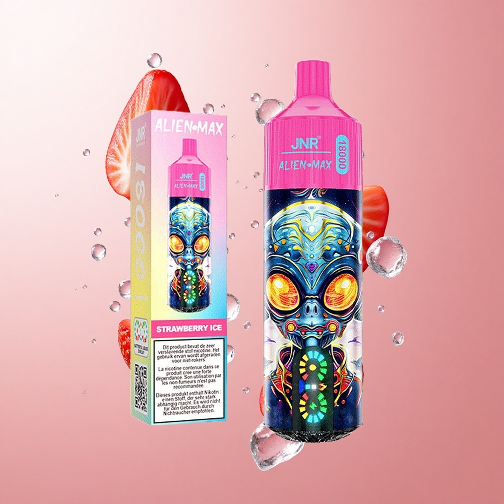 JNR Alien Max 18000 Puffs Fraise Glacée avec Affichage LED Intelligent & Dual Mesh Coil wholesale Suisse