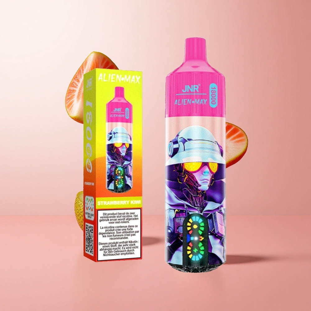 JNR Alien Max 18000 Puffs Fraise Kiwi Affichage LED Intelligent Dual Mesh Coil wholesale Suisse