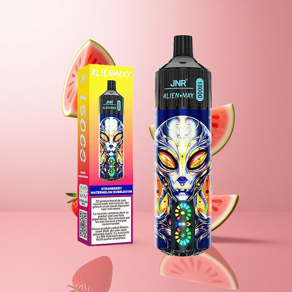 JNR Alien Max 18000 Puffs Fraise Pastèque Bubblegum Affichage LED Intelligent wholesale Suisse