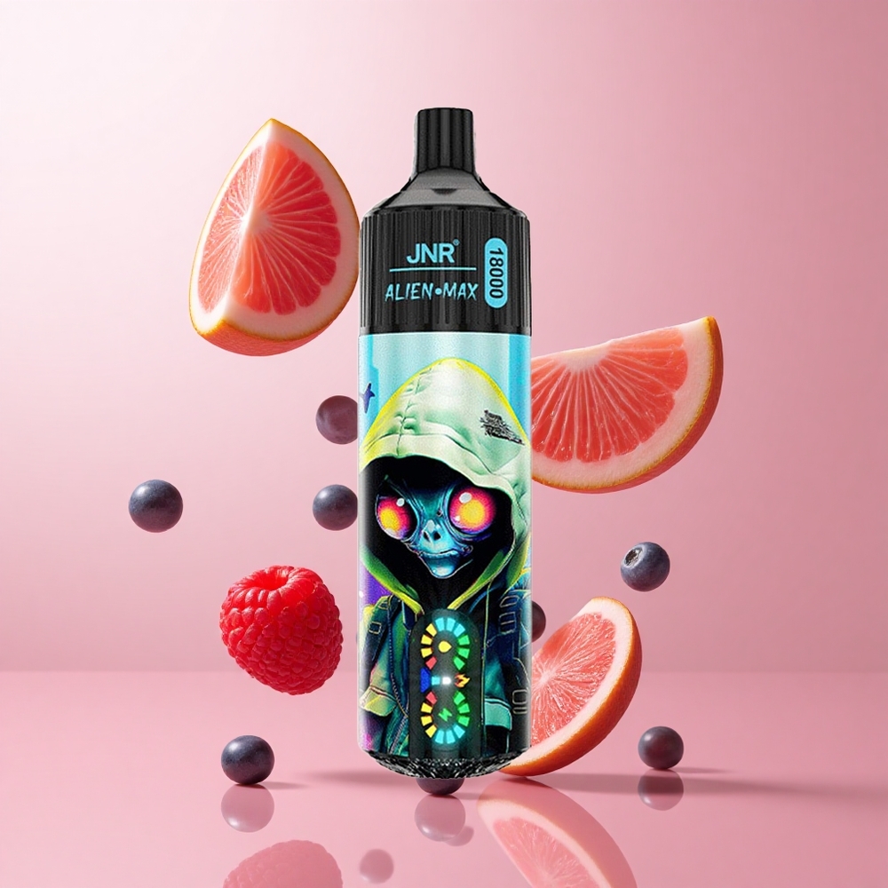 JNR Alien Max 18000 Puffs Myrtille Framboise Affichage LED Dual Mesh Coil wholesale Suisse