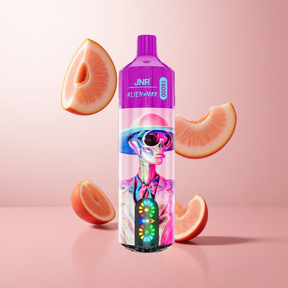 JNR Alien Max 18000 Puffs Pêche Blanche Framboise Affichage LED Intelligent Dual Mesh Coil wholesale Suisse
