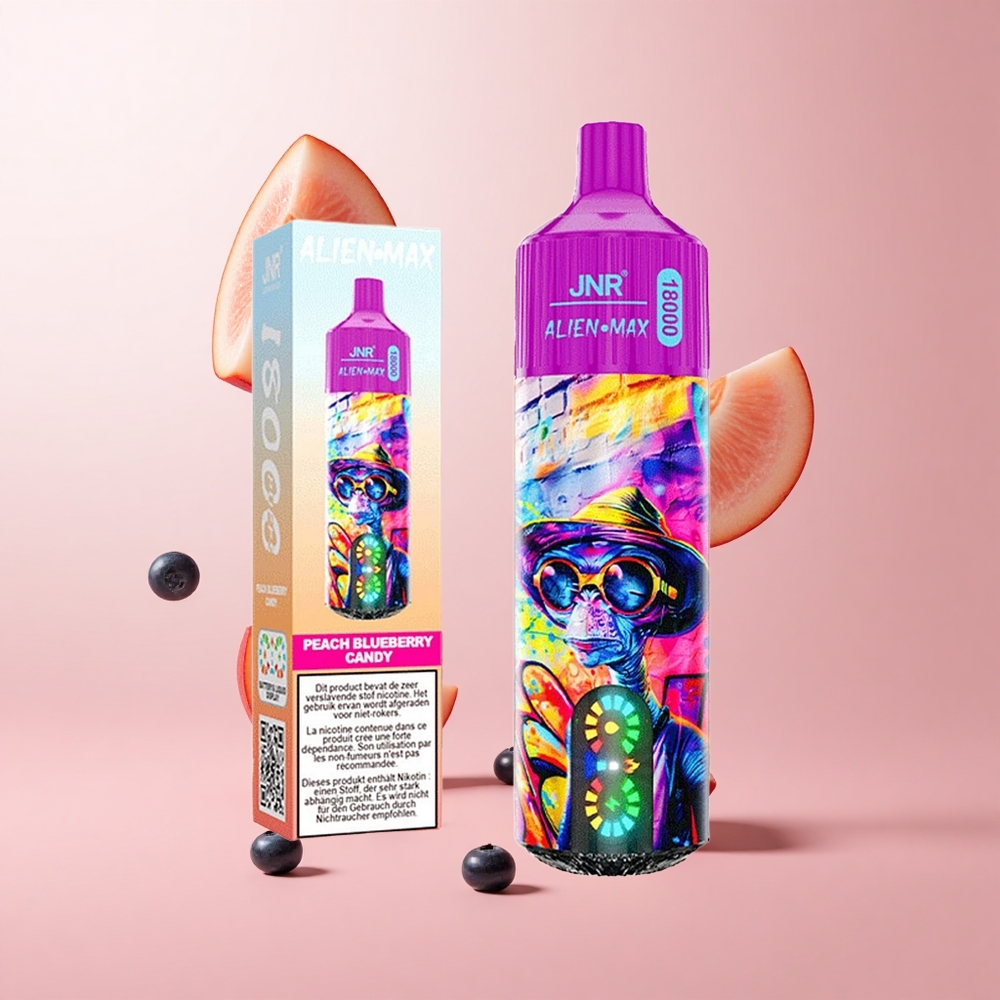 JNR Alien Max 18000 Puffs Pêche Myrtille Bonbon Double Mesh Coil wholesale Suisse