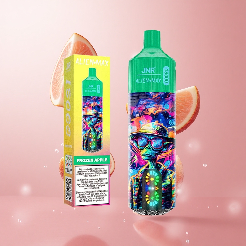 JNR Alien Max 18000 Puffs Pomme Glacée Affichage LED Intelligent Dual Mesh Coil wholesale Suisse
