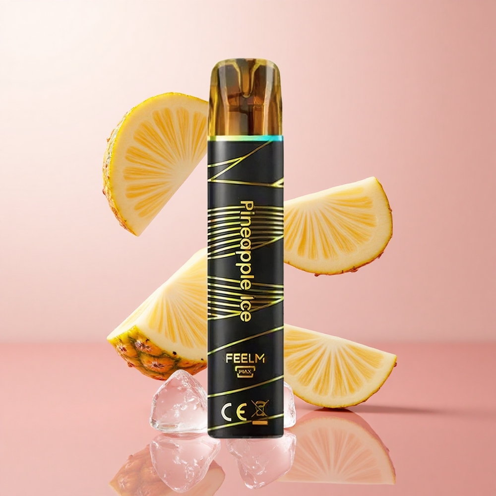 JNR Black&Golden 600+200 Puffs Ananas Glacé Vape Jetable TPD certifié 2% Nicotine wholesale Suisse