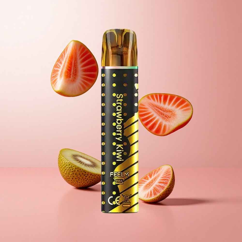 JNR Black&Golden 600+200 Puffs Fraise Kiwi Vape Jetable 550mAh TPD wholesale Suisse