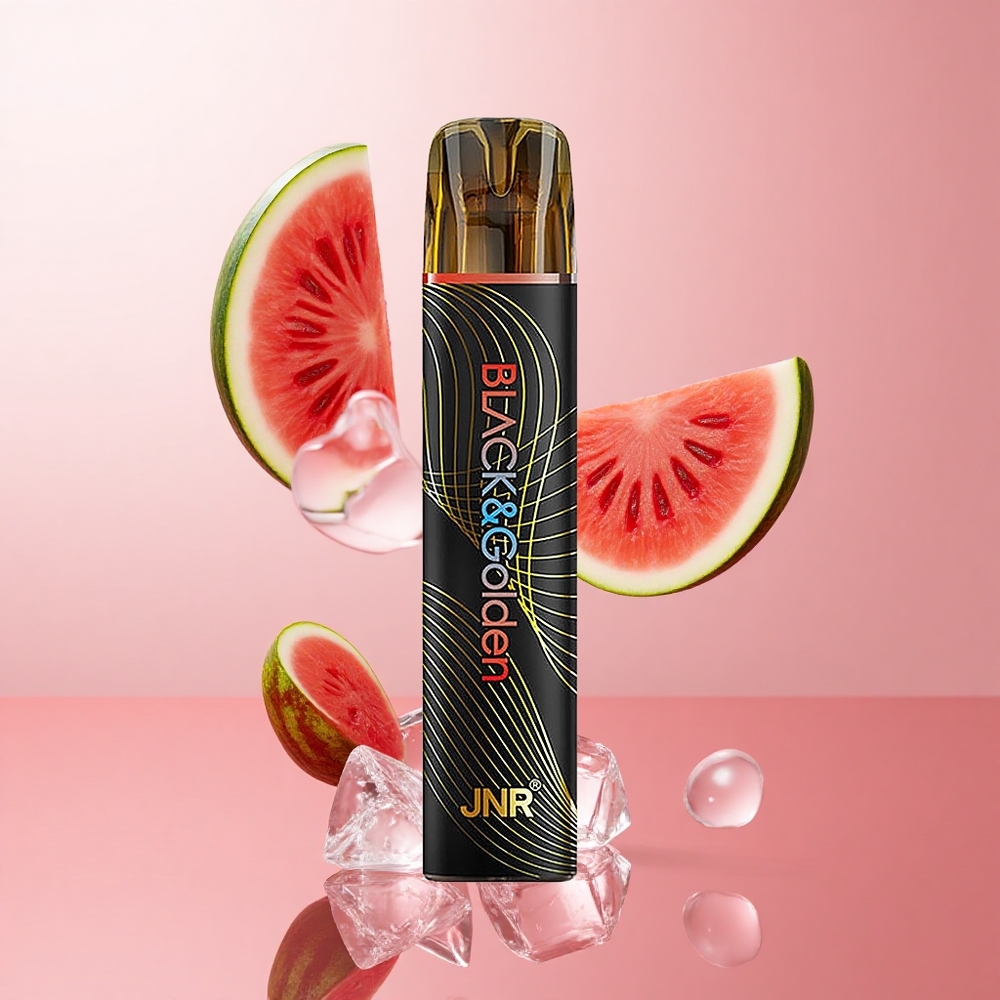 JNR Black&Golden 600+200 Puffs Pastèque Glacée Vape Jetable TPD 2ml wholesale Suisse