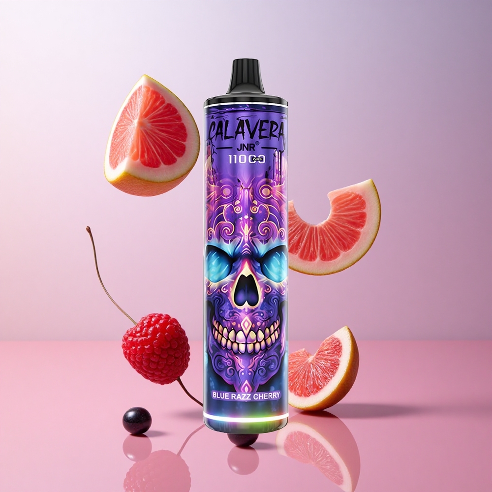 JNR Calavera 11000 Puffs Vape Jetable Bleu Framboise Cerise Port Type-C 21ml wholesale Suisse