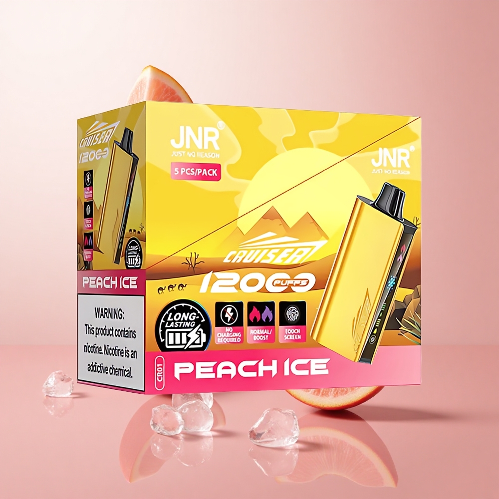 JNR Cruiser 12000 Puffs Pêche Glacée Vape Jetable Sans Recharge écran Animé wholesale Suisse