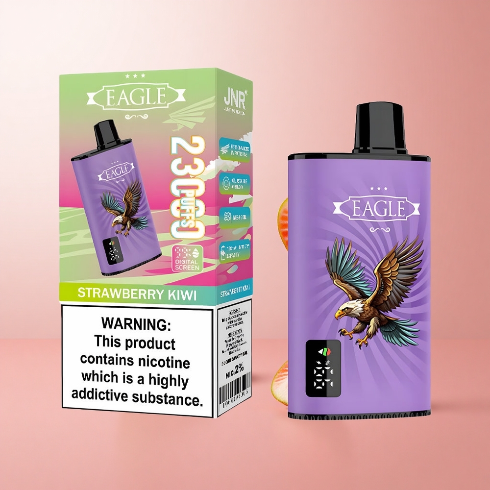 JNR EAGLE Smart 23000 Puffs Fraise Kiwi Écran Digital 1.0ohm Mesh Coil wholesale Suisse