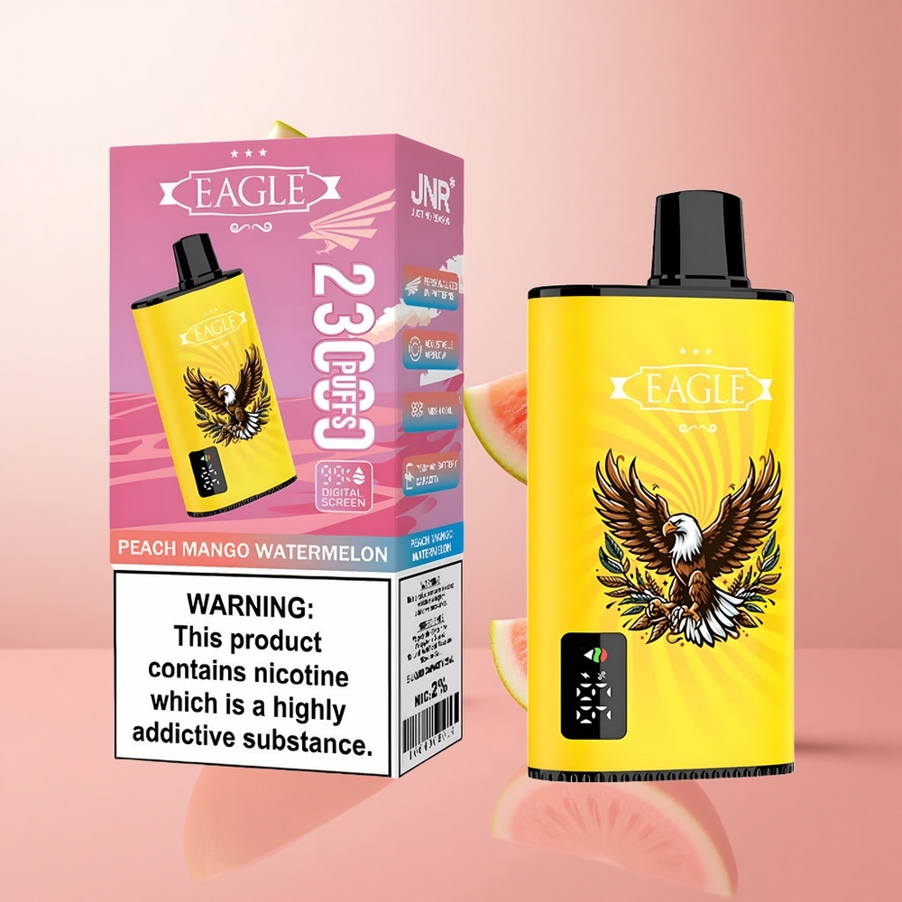 JNR EAGLE Smart 23000 Puffs Pêche Mangue Pastèque Écran Digital 25ml e-Liquid wholesale Suisse