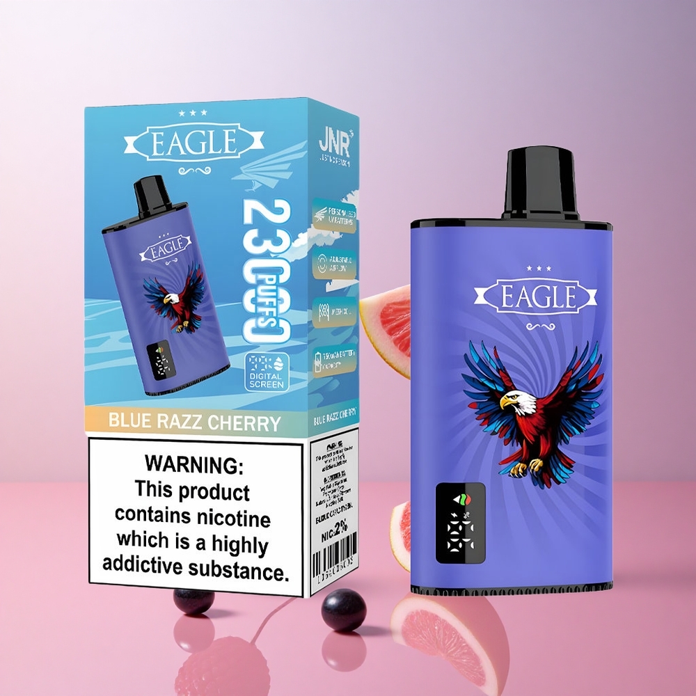 JNR EAGLE Smart 23000 Puffs Vape Jetable Myrtille Cerise Écran Numérique Flux d\'Air Réglable wholesale Suisse