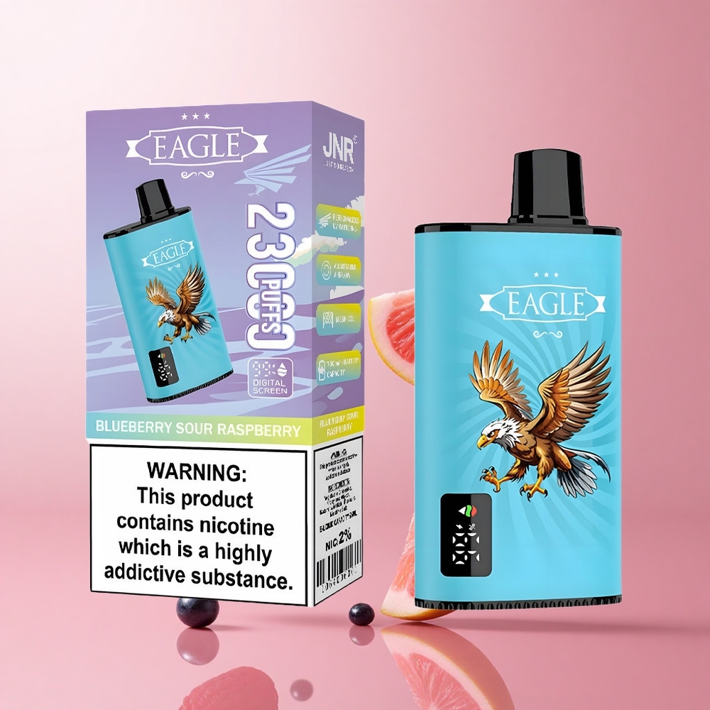 JNR EAGLE Smart 23000 Puffs Vape Jetable Myrtille Framboise Acidulée Écran Digital wholesale Suisse