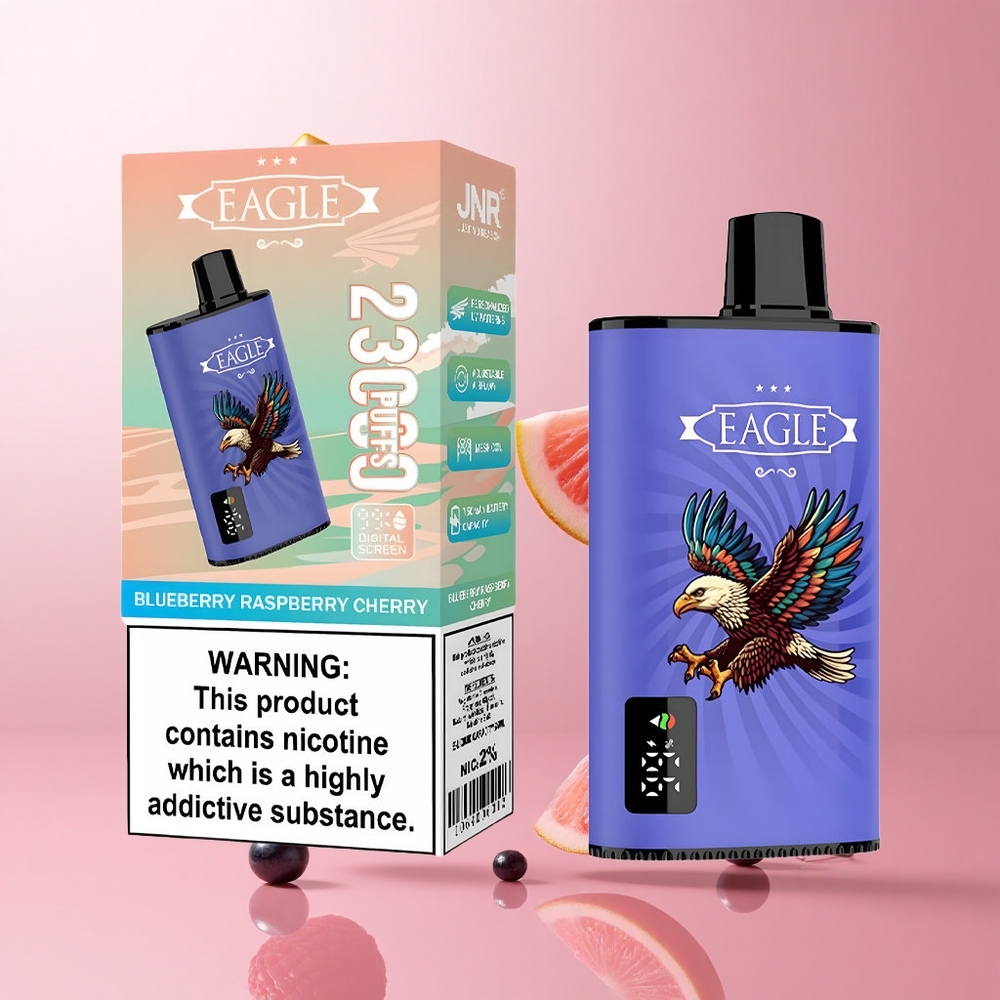 JNR EAGLE Smart 23000 Puffs Vape Jetable Myrtille Framboise Cerise Écran Numérique wholesale Suisse
