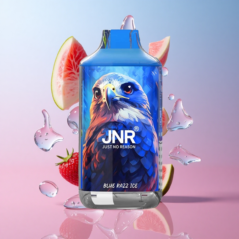 JNR Falcon 16000 Puffs Blue Razz Glace Dual Mesh Coil wholesale Suisse