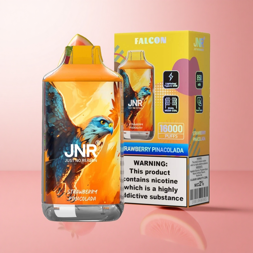 JNR Falcon 16000 Puffs Fraise Pina Colada 22ml LED Intelligente wholesale Suisse