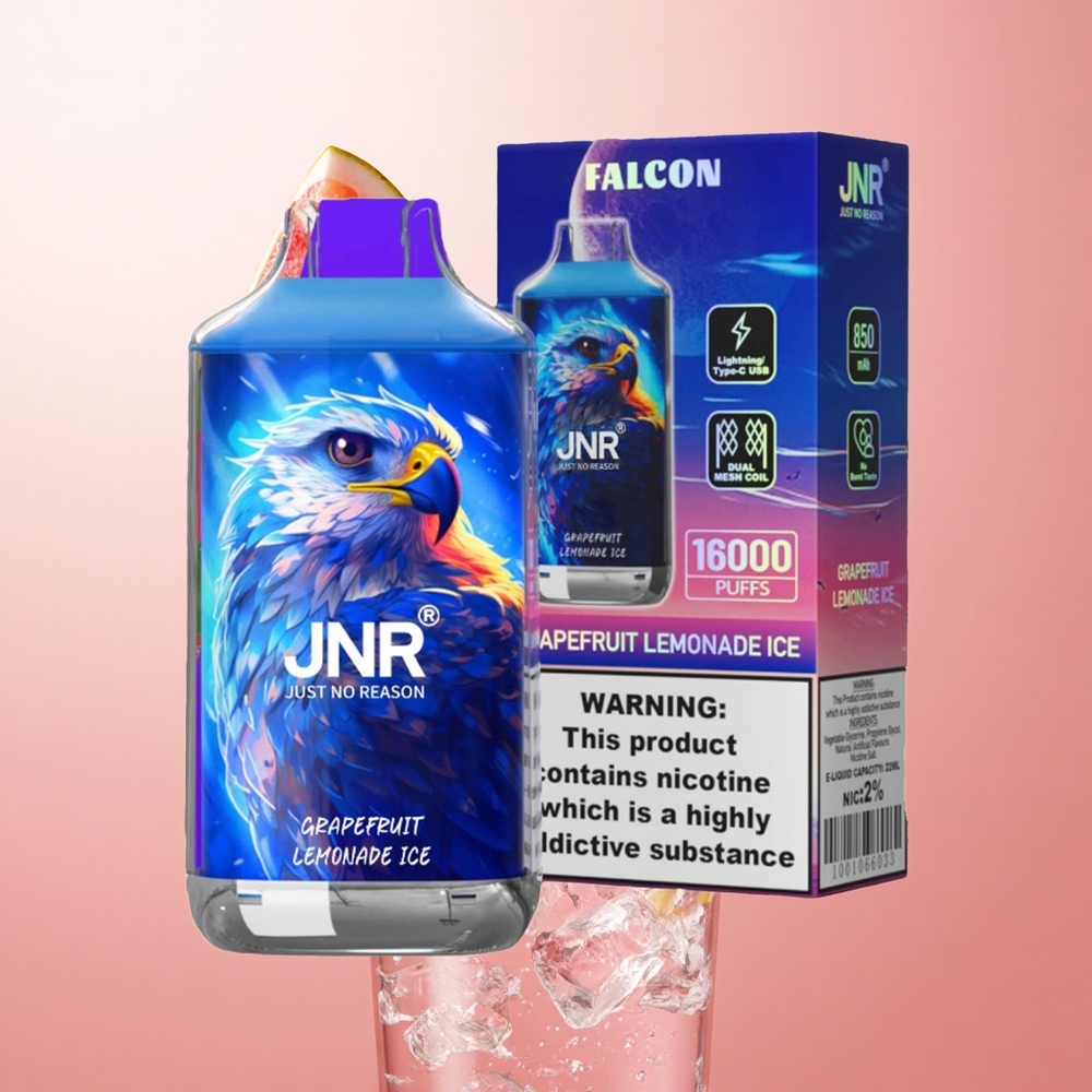 JNR Falcon 16000 Puffs Pamplemousse Limonade Glacée avec 22ml E-liquide et Double Mesh Coil wholesale Suisse