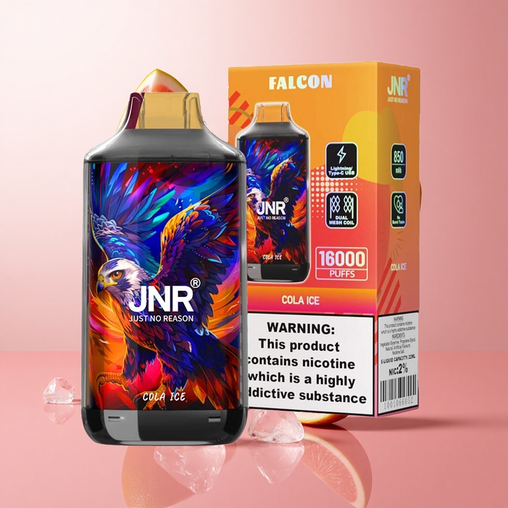 JNR Falcon 16000 Puffs Vape Cola Glaciale 22ml Dual Mesh Coil wholesale Suisse