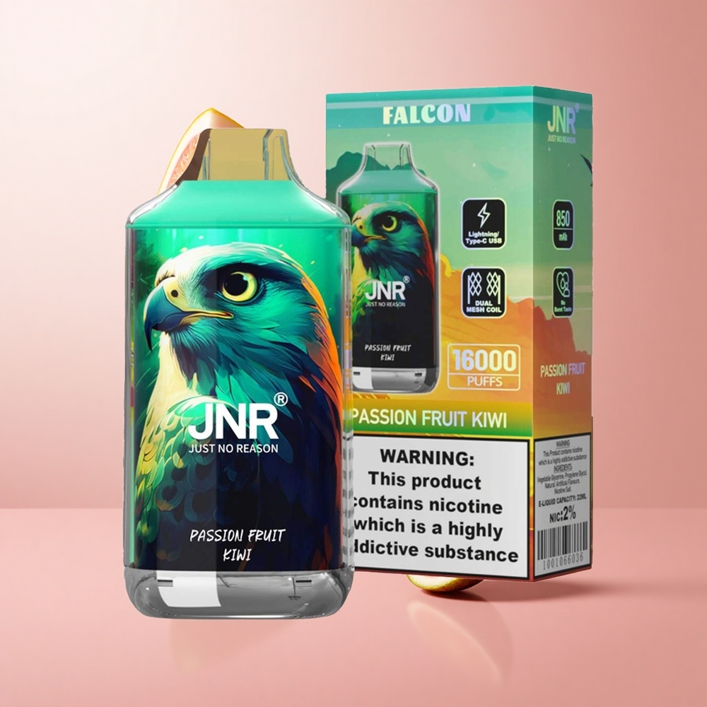 JNR Falcon 16000 Puffs Vape Jetable Fruit de la Passion Kiwi 22ml LED Smart wholesale Suisse