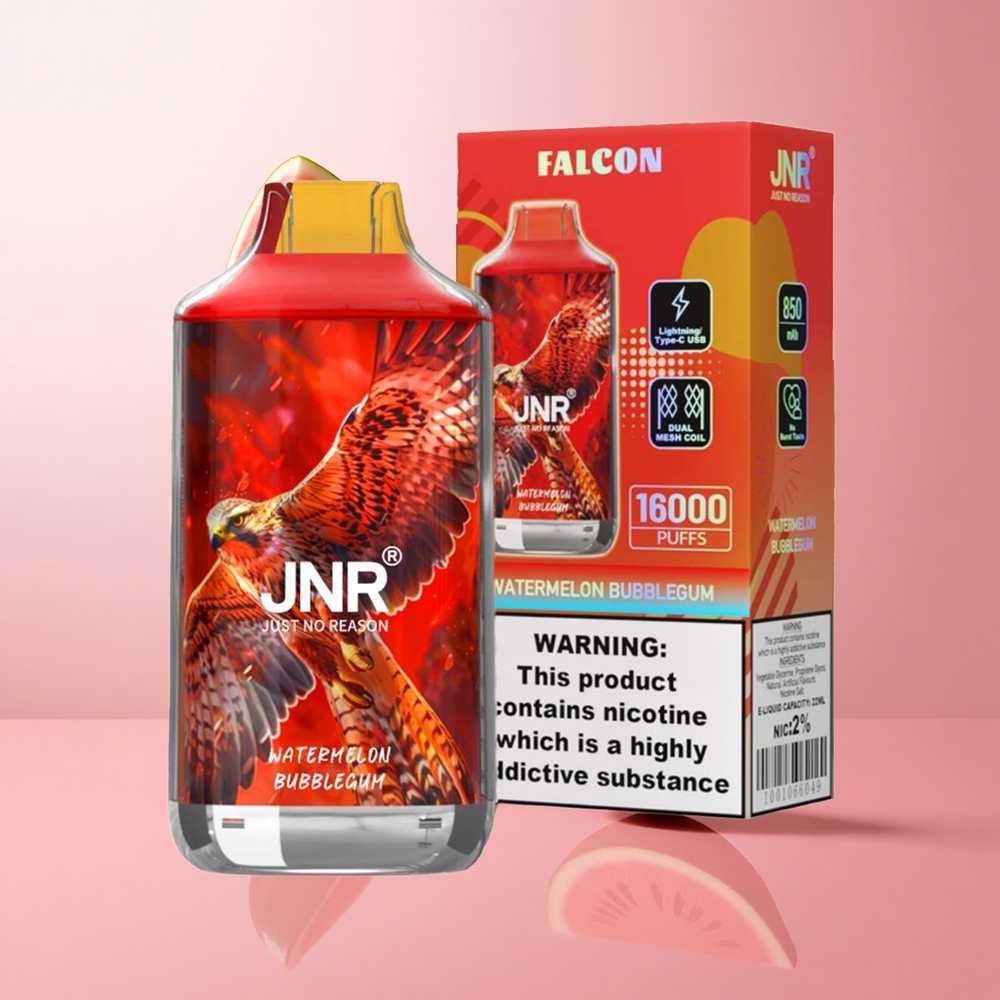 JNR Falcon 16000 Puffs Vape Jetable Pastèque Bubblegum avec 22ml E-Liquide et Double Mesh Coil wholesale Suisse
