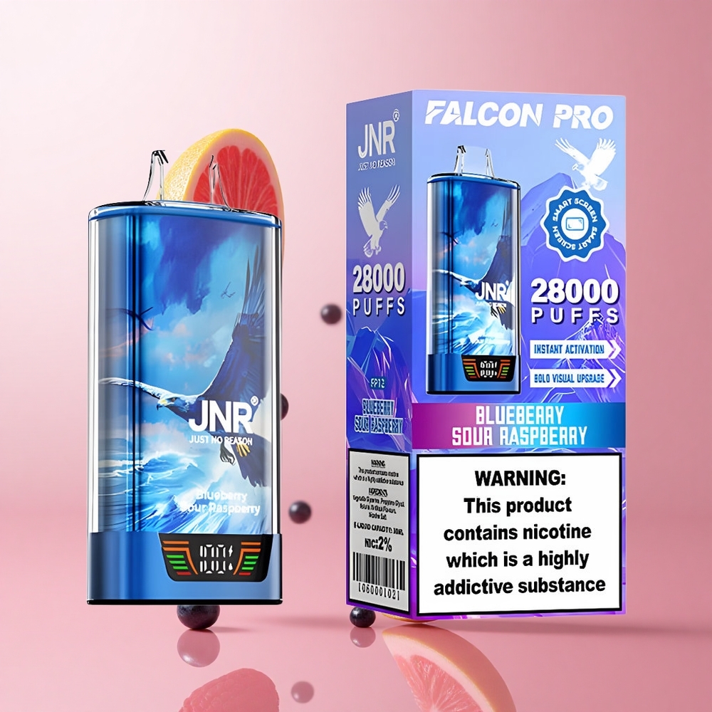 JNR Falcon Pro 28000 Myrtille Framboise Acidulée 30ml Prérempli wholesale Suisse