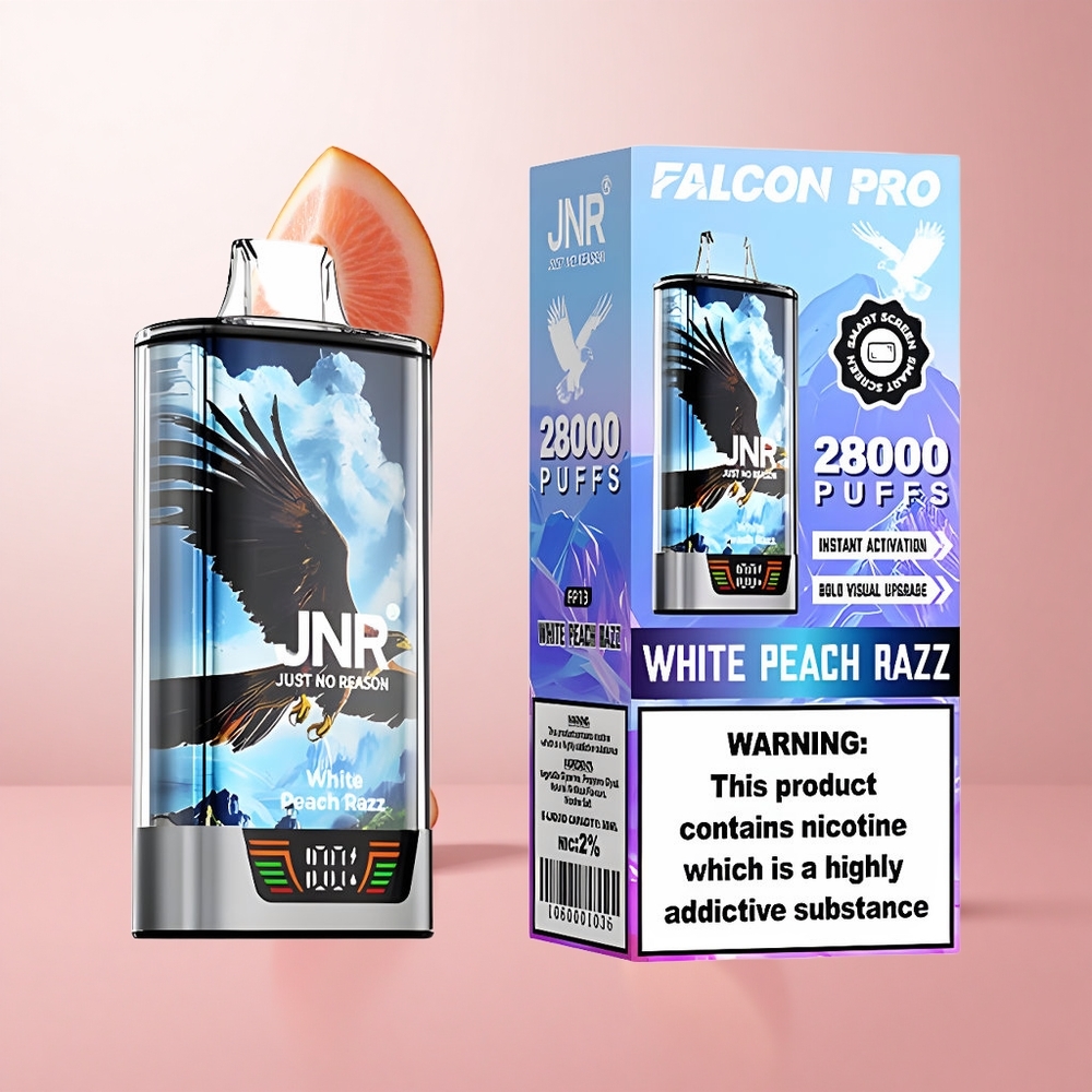 JNR Falcon Pro 28000 Puffs Pêche Blanche Framboise 30ml Prérempli wholesale Suisse