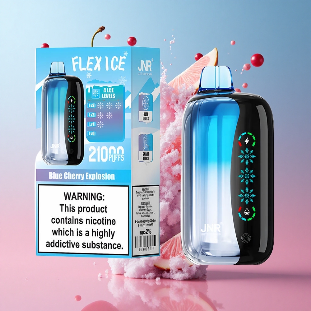 JNR Flex Ice 21000 Puffs Explosion Cerise Bleue Écran Tactile wholesale Suisse