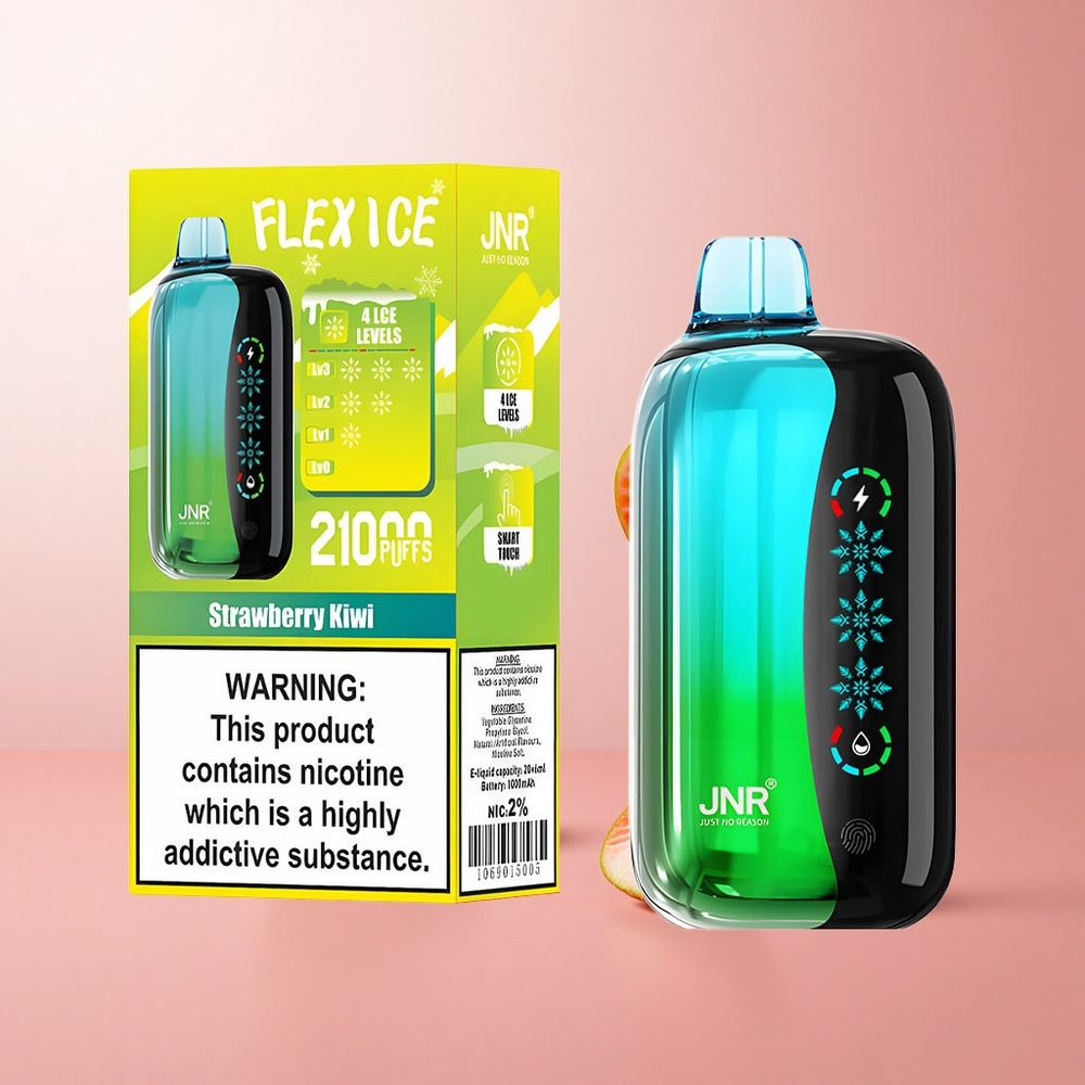 JNR Flex Ice 21000 Puffs Fraise Kiwi Écran Tactile wholesale Suisse