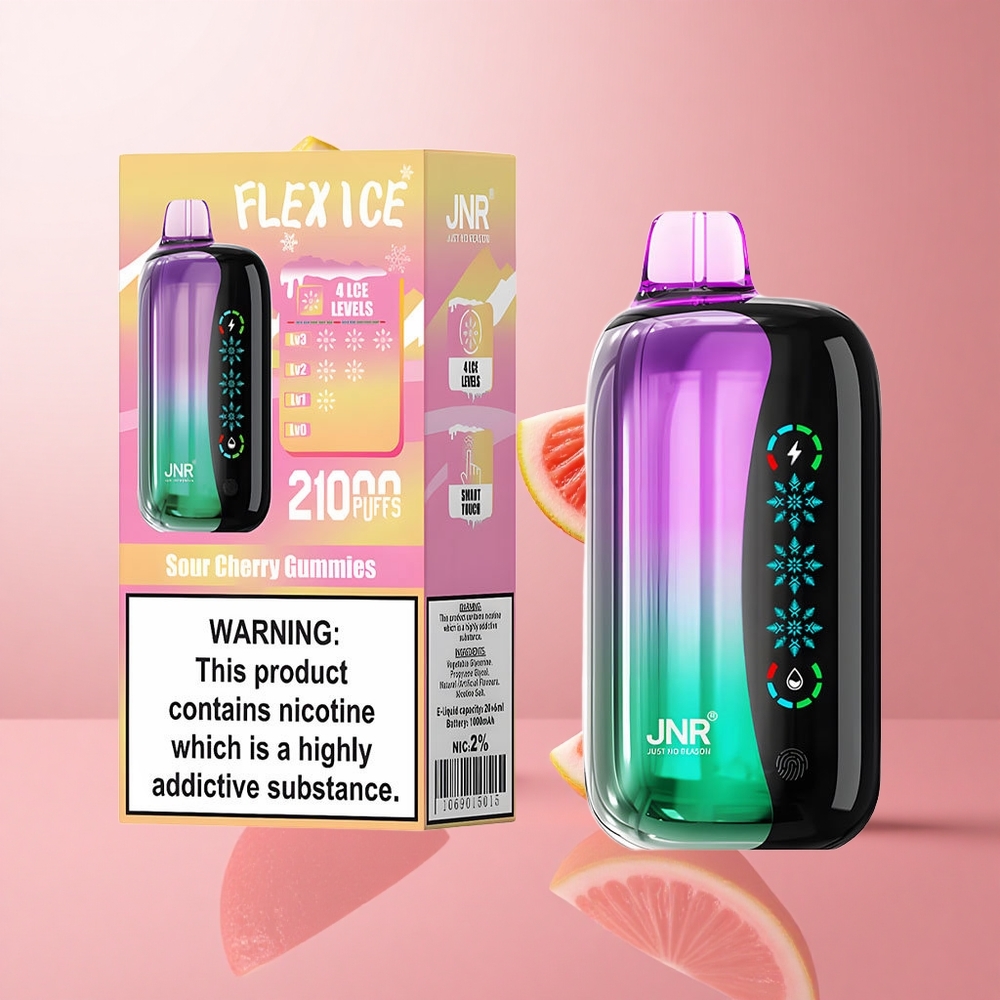 JNR Flex Ice 21000 Puffs Gummies Cerise Acidulée Glace Réglable 26ml E-liquide wholesale Suisse