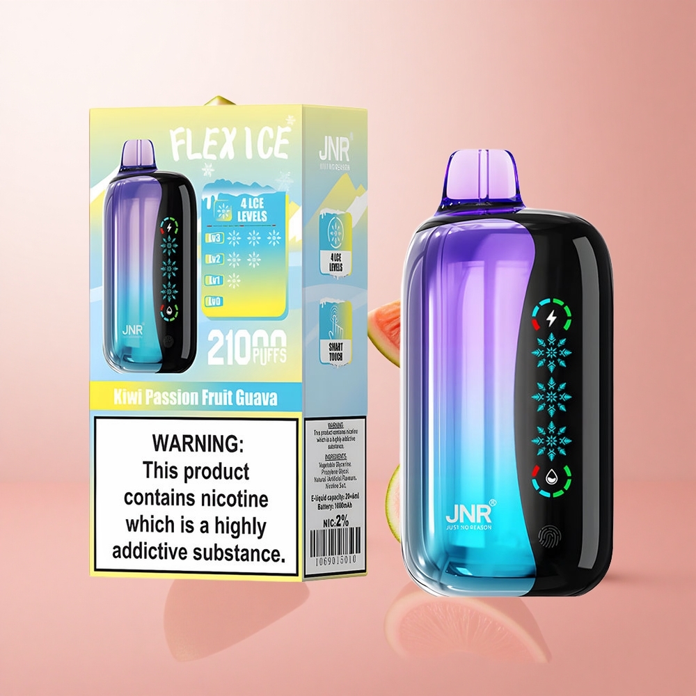 JNR Flex Ice 21000 Puffs Vape Disposable Kiwi Fruit de la Passion Goyave Ice Adjustable Touch Screen wholesale Suisse