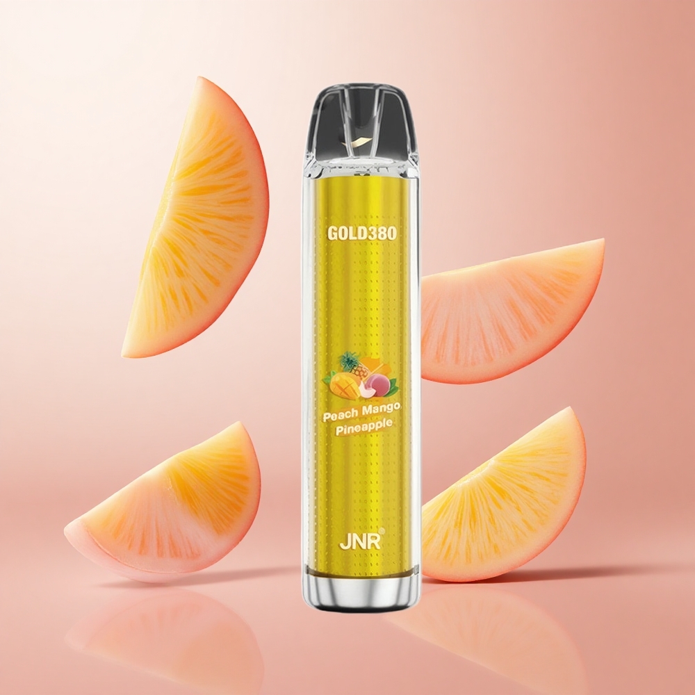 JNR Gold380 6000 Puffs Pêche Mangue Ananas 13ml Taux de Nicotine 0%,2%,5% wholesale Suisse