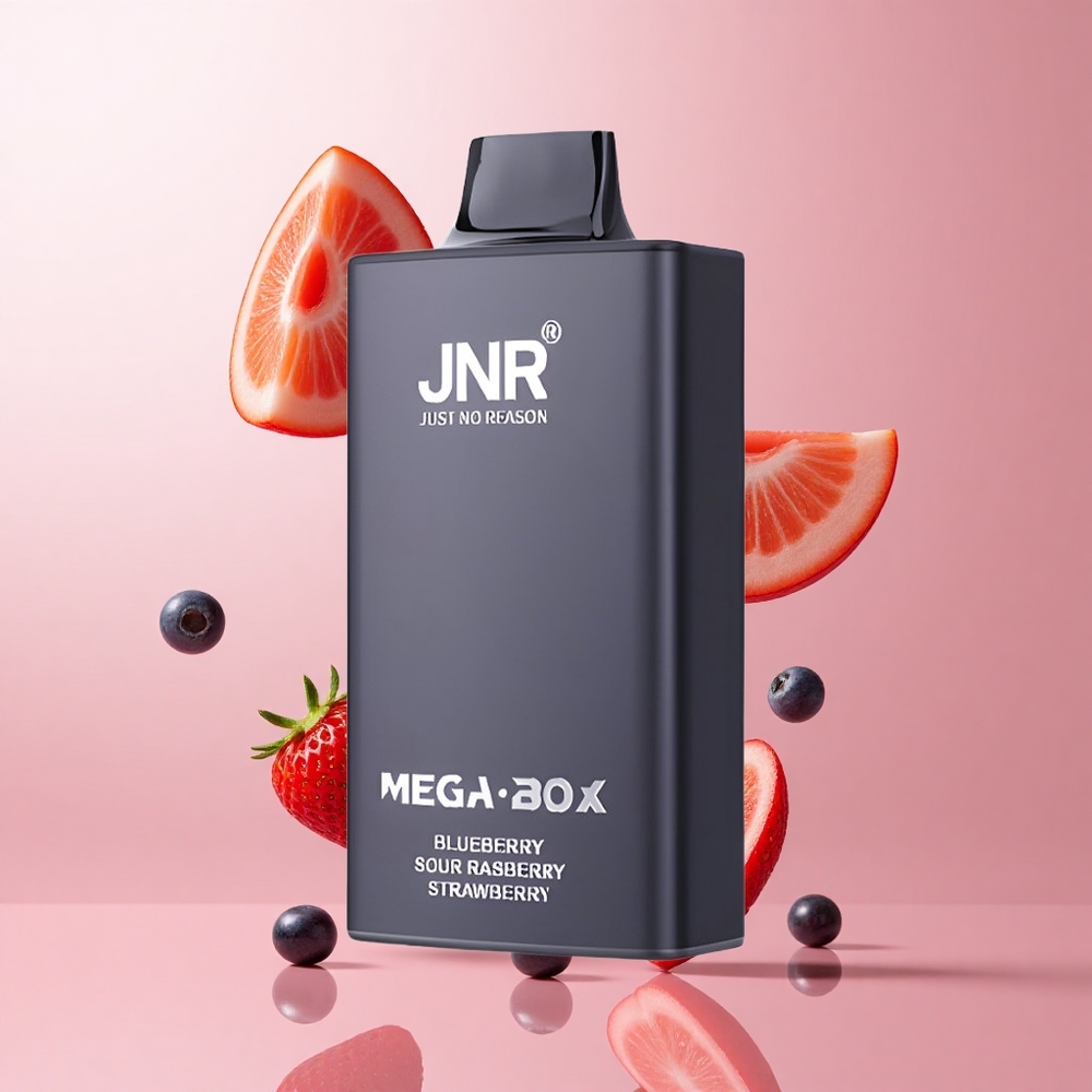 JNR Mega Box 25000 Puffs Myrtille Acidulée Framboise Fraise 30ml Capacité wholesale Suisse