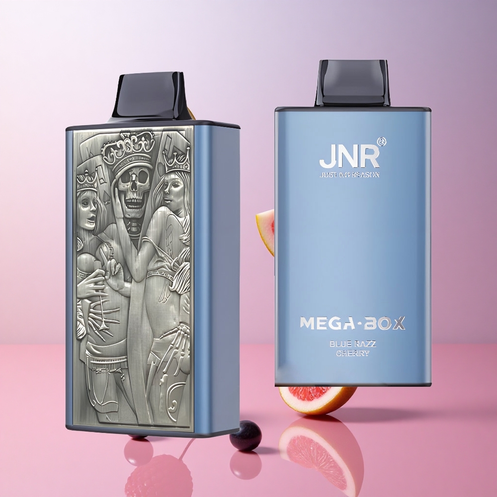 JNR Mega Box 25000 Puffs Vape Jetable Framboise Bleue Cerise 30ml Capacité wholesale Suisse
