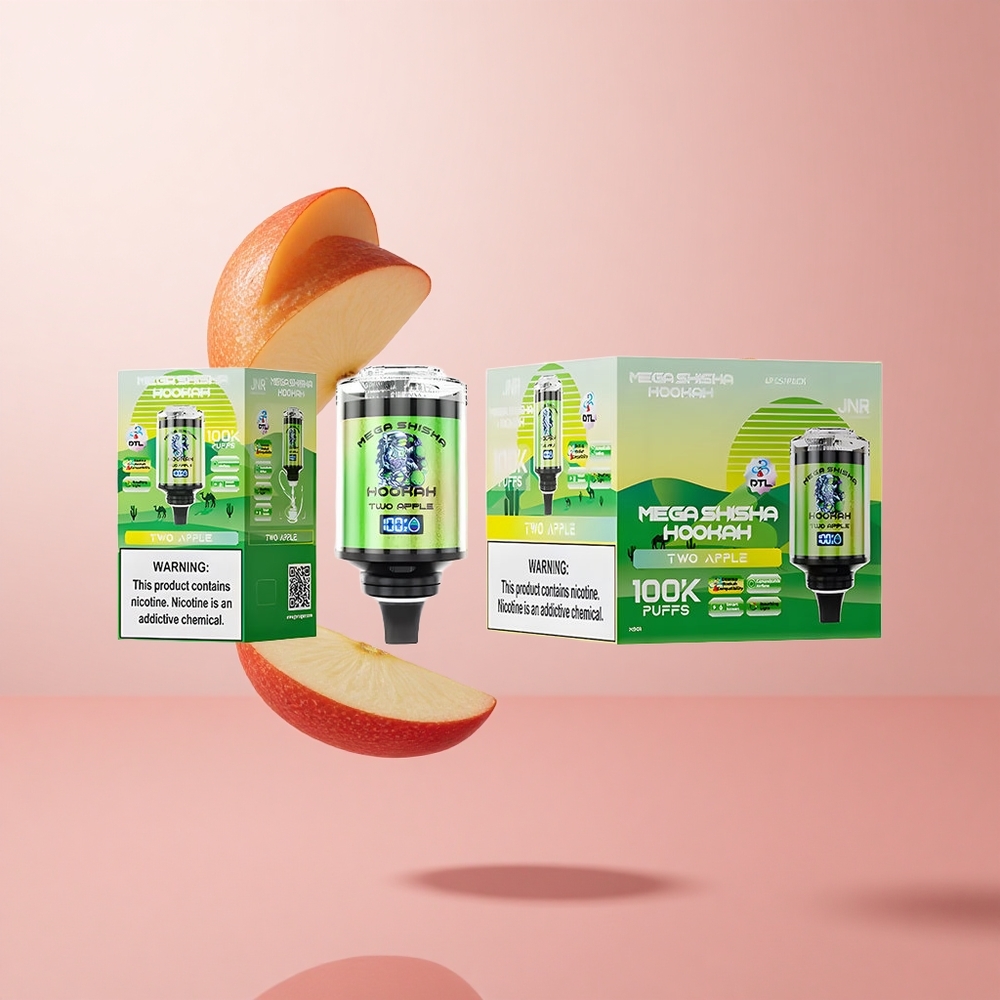 JNR Mega Shisha Hookah 100K 60ml Capacité d\'E-Liquide Pomme wholesale Suisse