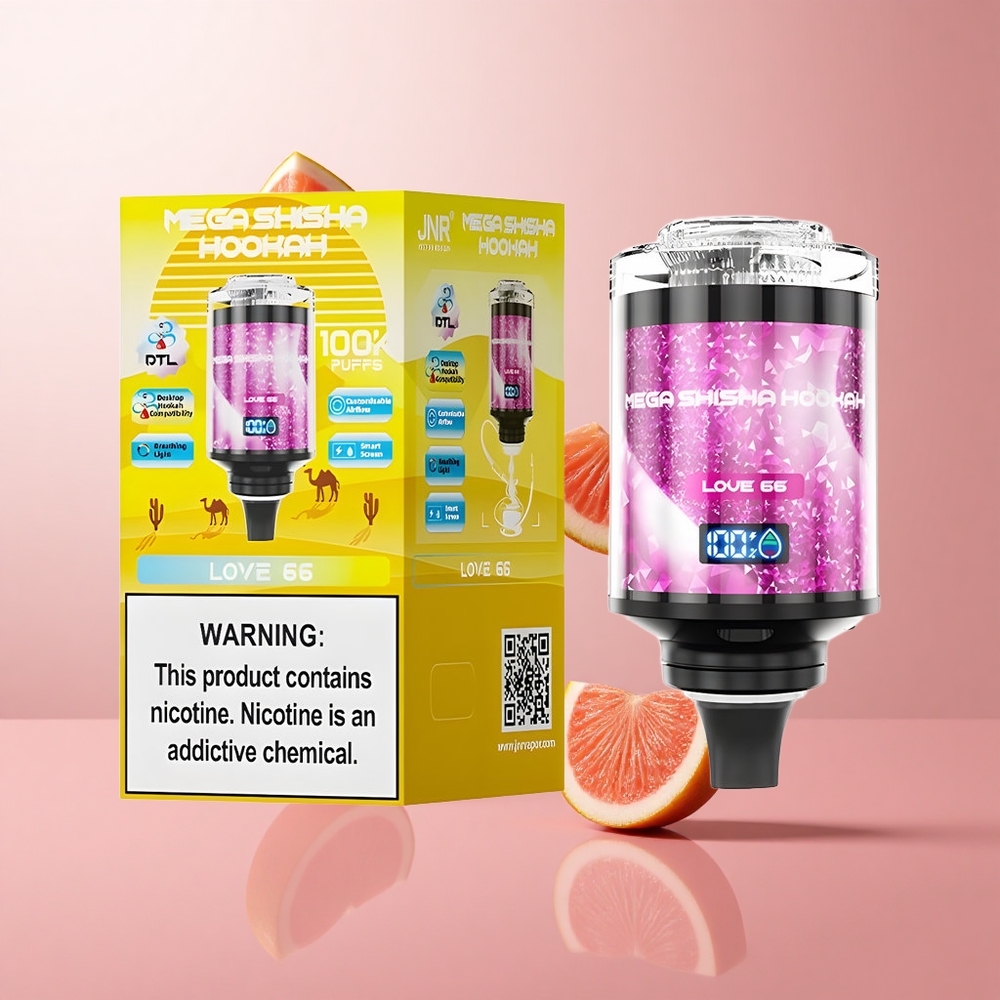 JNR Mega Shisha Hookah 100K Amour 66 60ml Écran Intelligent wholesale Suisse