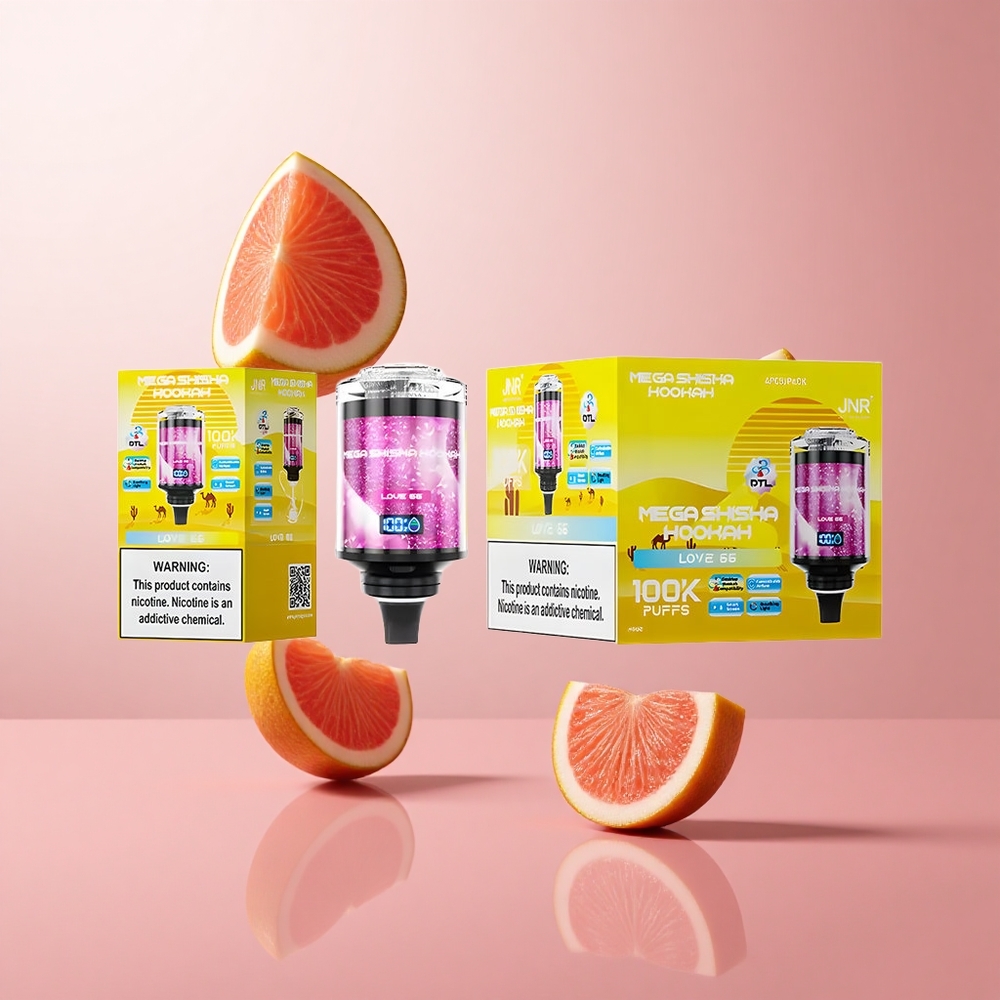 JNR Mega Shisha Hookah 100K Amour 66 60ml Écran Intelligent wholesale Suisse