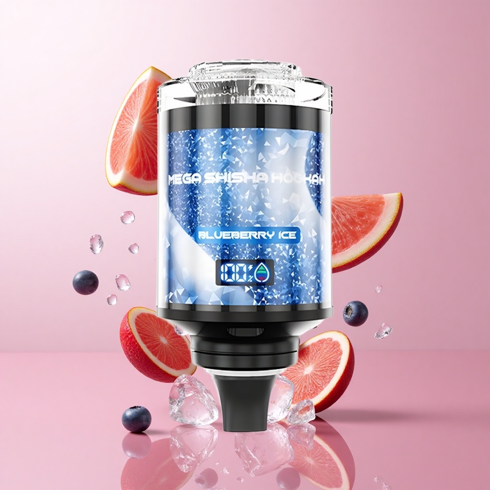 JNR Mega Shisha Hookah 100K Bleu Glace Compatibilité Bureau 60ml écran intelligent wholesale Suisse