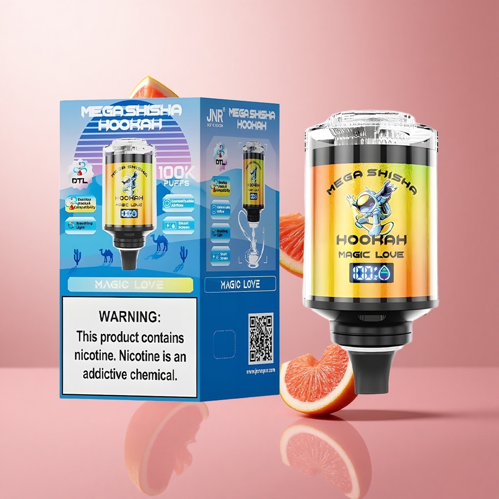 JNR Mega Shisha Hookah 100K Desktop Compatibility Magic Love 60ml Capacité wholesale Suisse