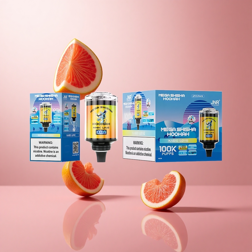 JNR Mega Shisha Hookah 100K Desktop Compatibility Magic Love 60ml Capacité wholesale Suisse