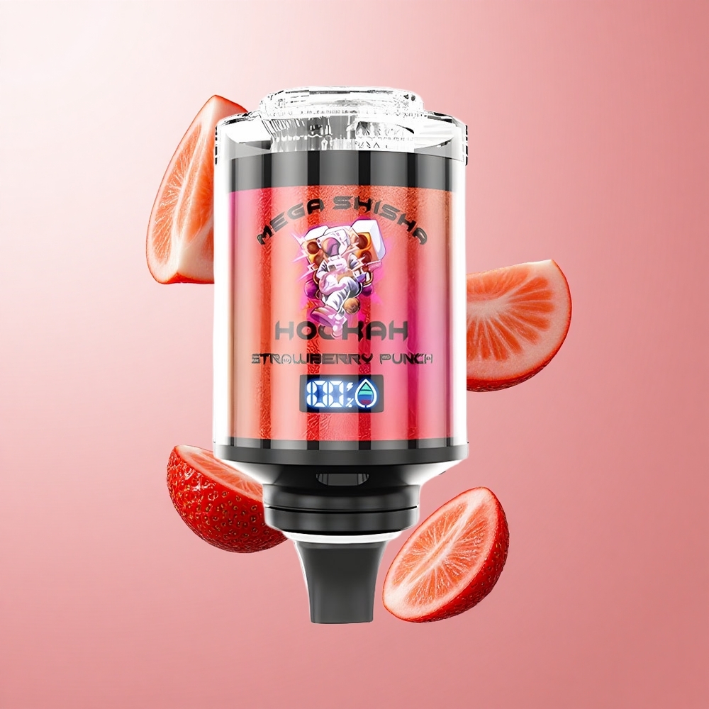 JNR Mega Shisha Hookah 100K Fraise Punch Écran Intelligent Compatible Bureau wholesale Suisse