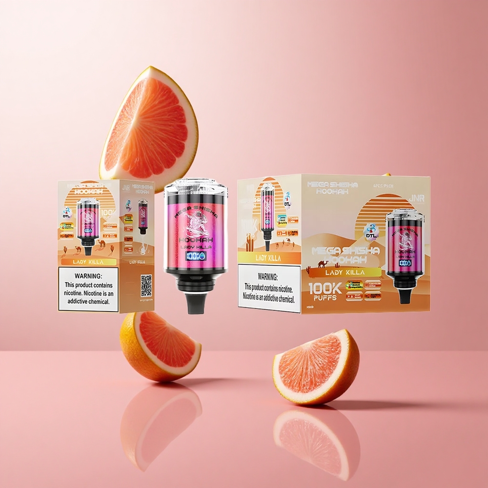 JNR Mega Shisha Hookah 100K Lady Killa 100000 Puffs écran intelligent wholesale Suisse