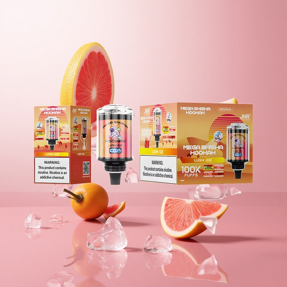 JNR Mega Shisha Hookah 100K Lush Ice (Glace Exquise) 60ml Capacité 2200mAh wholesale Suisse