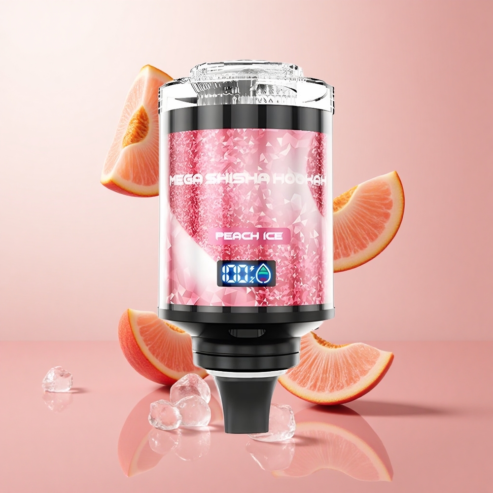 JNR Mega Shisha Hookah 100K Pêches Glacées Compatible Bureau 60ml écran intelligent wholesale Suisse