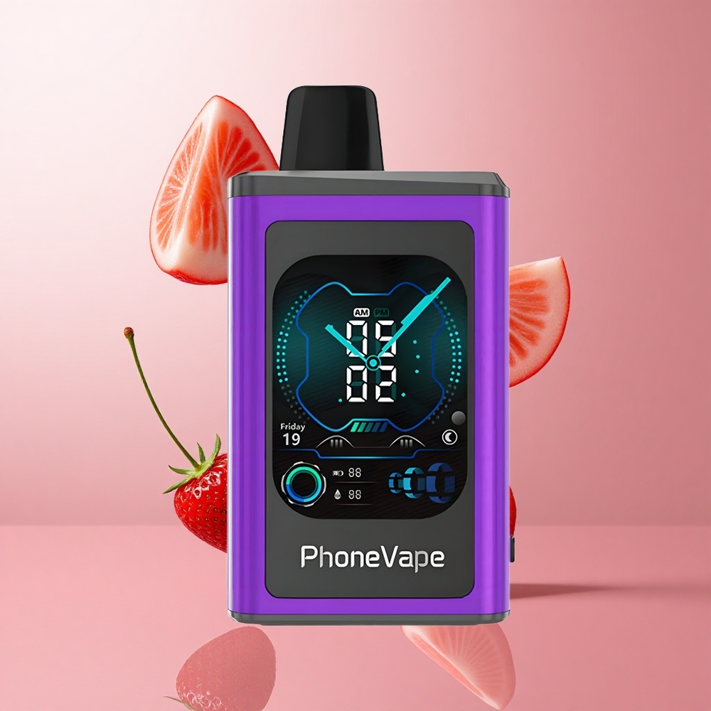 JNR PhoneVape 30000 Puffs Cerise Fraise Framboise App Contrôlé wholesale Suisse