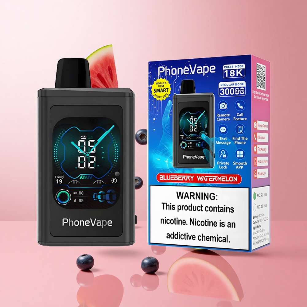 JNR PhoneVape 30000 Puffs Myrtille Pastèque Batterie Rechargeable 850mAh Turbo Mode wholesale Suisse