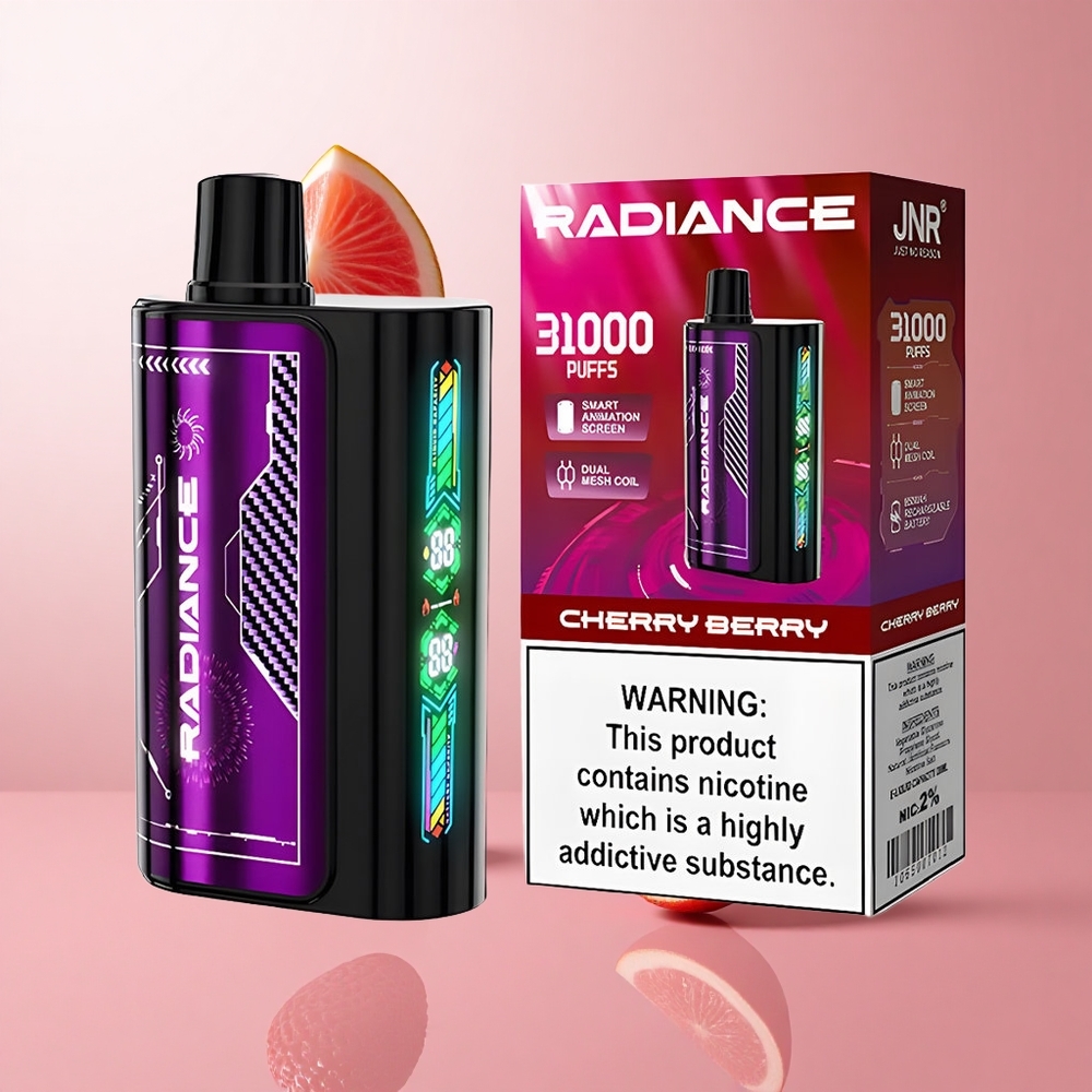 JNR Radiance 31000 Puffs Cerise-Baie Écran Animé Intelligent wholesale Suisse