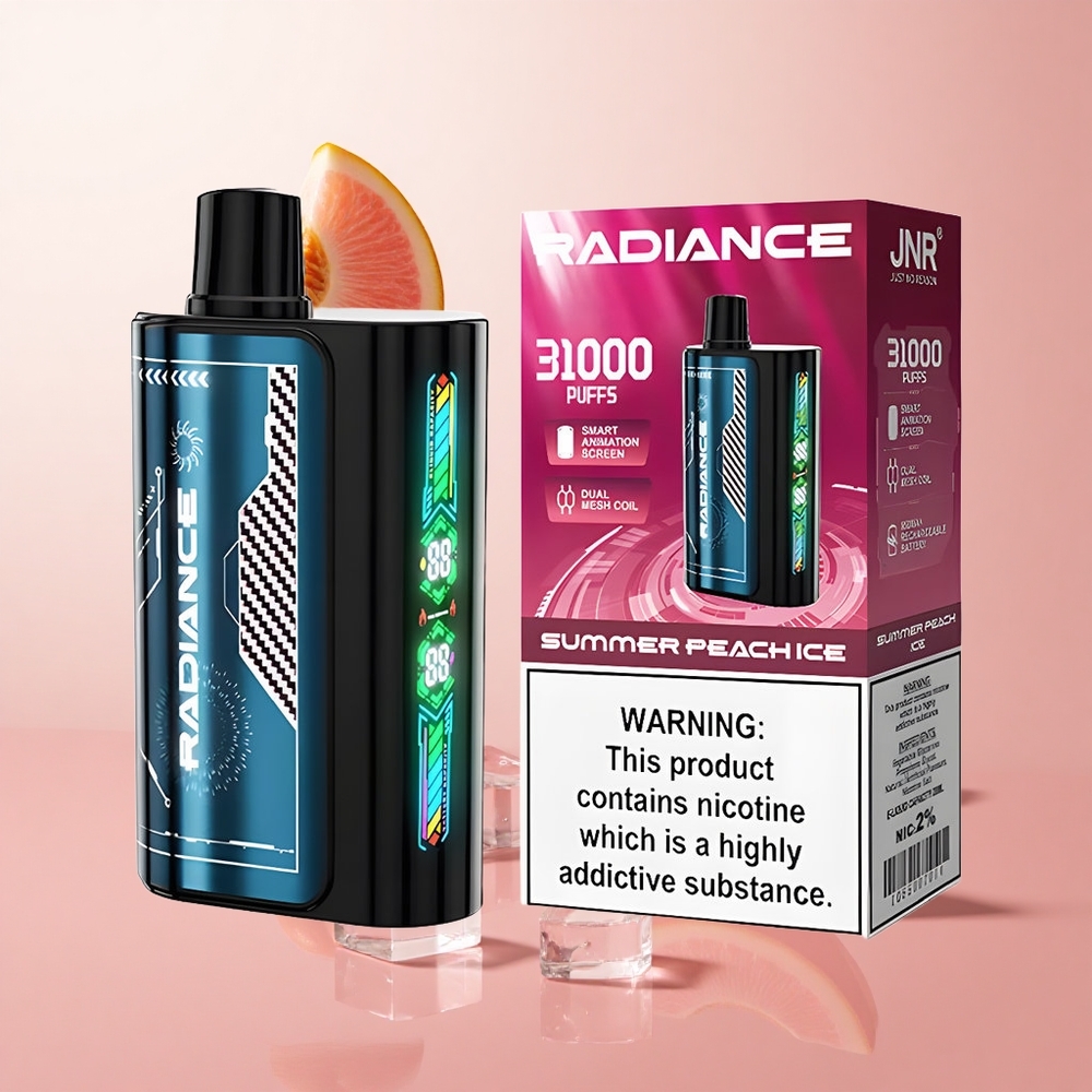 JNR Radiance 31000 Puffs Pêche Glacée d\'Été Écran Animé Intelligent wholesale Suisse