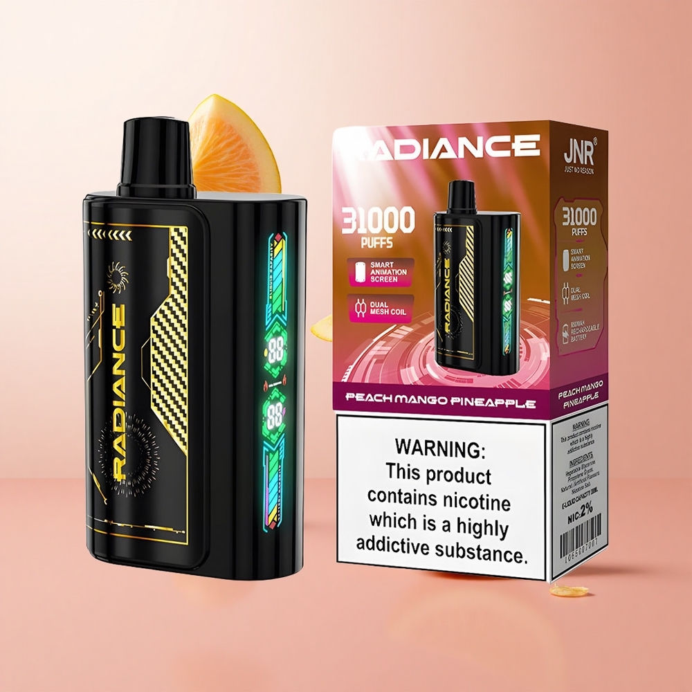 JNR Radiance 31000 Puffs Pêche Mangue Ananas Écran Animé Intelligent wholesale Suisse