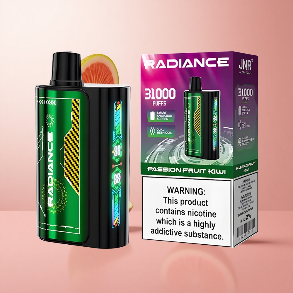 JNR Radiance 31000 Puffs Vape Jetable Fruit de la Passion Kiwi 28ml E-liquide wholesale Suisse